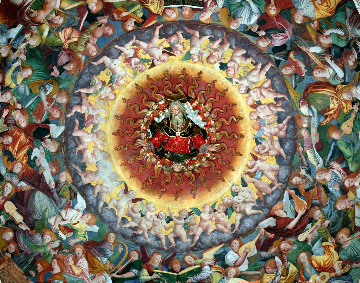 Le Concert des Anges, du dôme (1534-36) (détail) - Gaudenzio Ferrari
