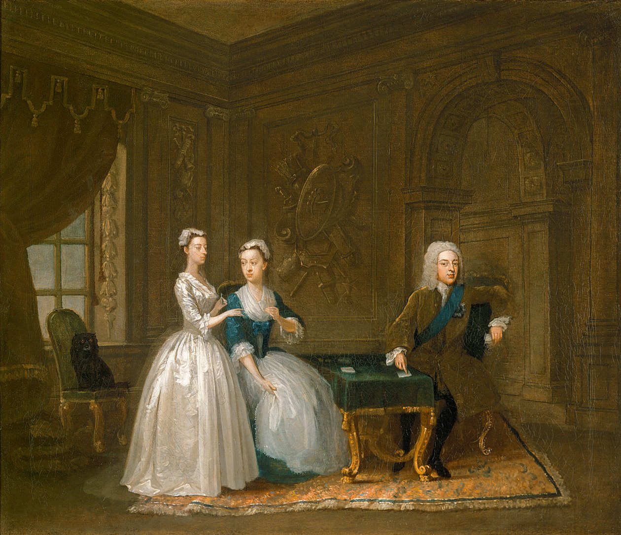 Portrait de John Montagu, de sa femme et de leur fille cadette - Gawen Hamilton