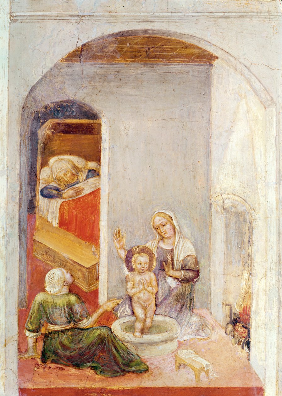 La Naissance de Saint Nicolas, des Histoires de Saint Nicolas de Bari, vers 1425 - Gentile da Fabriano
