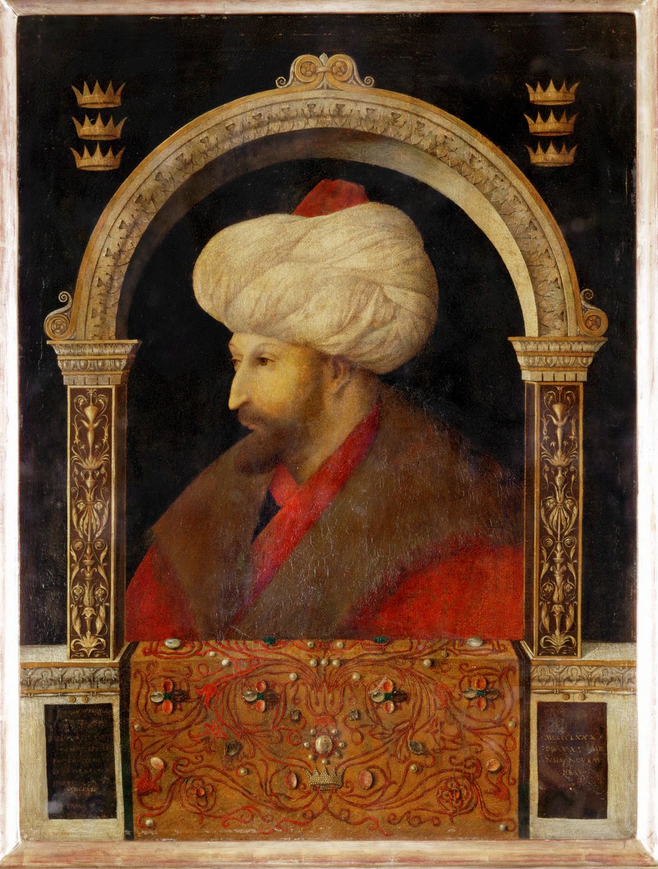 Sultan Mehmet II Fahti, Le Conquérant, le Sultan de la conquête de Constantinople... (huile sur toile) - Gentile Bellini