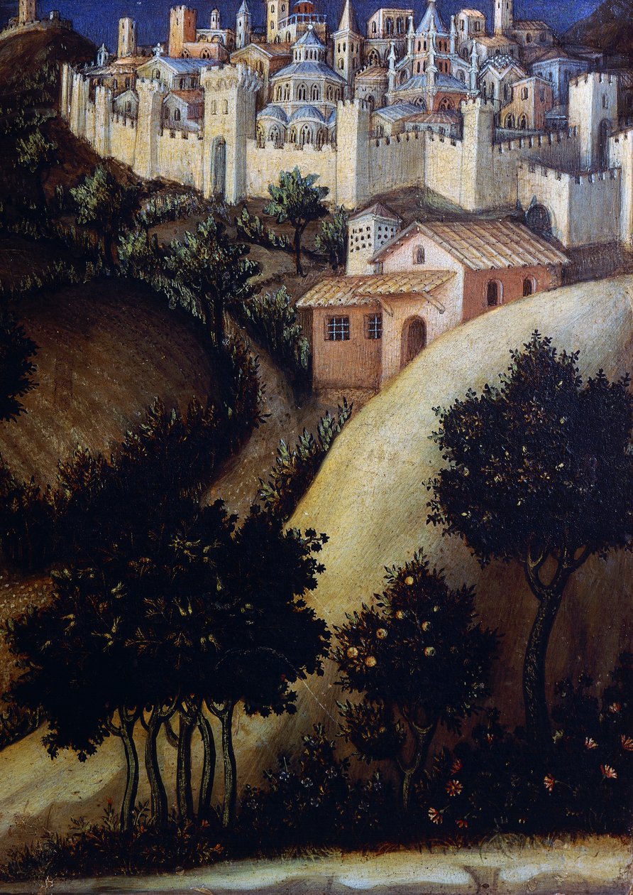 Adoration des Mages, détail du panneau central de la prédelle d