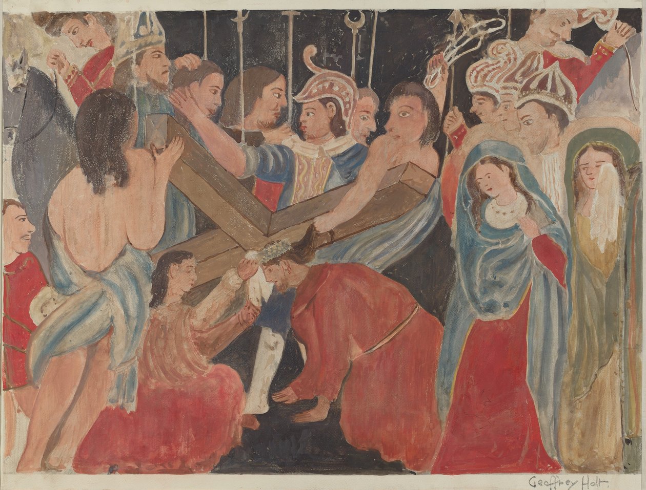 Station de la Croix No. 6: Véronique rend service à Jésus - Geoffrey Holt