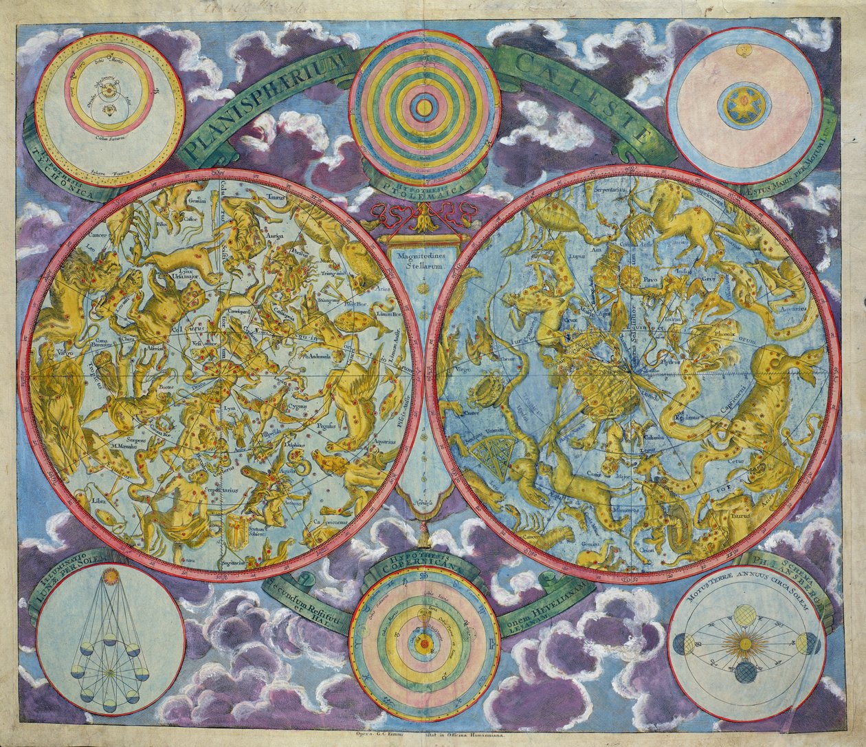 Carte Céleste des Planètes - Georg Christoph II Eimmart