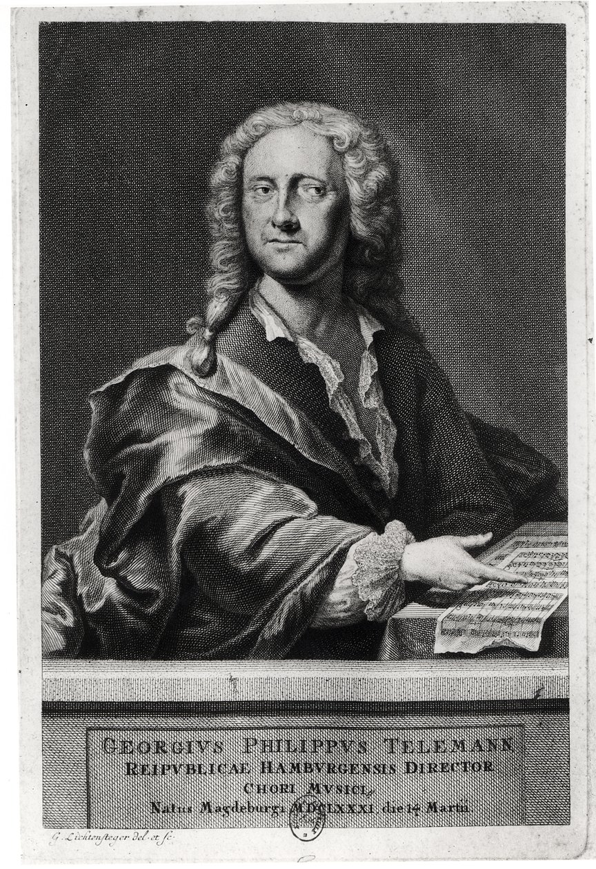 Portrait de Georg Philipp Telemann (1681-1757) - Georg Lichtensteger