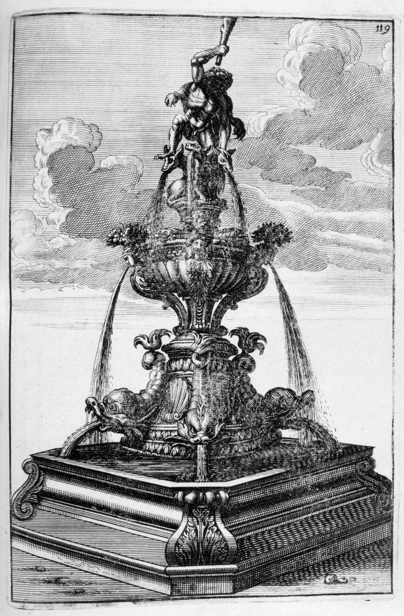 Conception de fontaine, 1664 - Georg Andreas Bockler