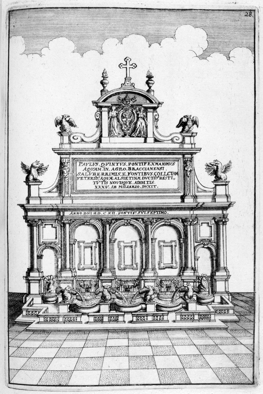 Conception de fontaine, 1664 - Georg Andreas Bockler