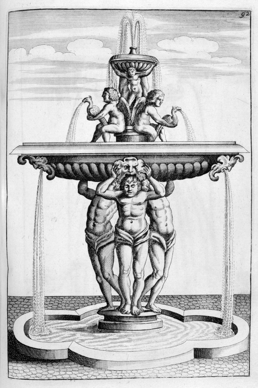 Conception de fontaine, 1664 - Georg Andreas Bockler