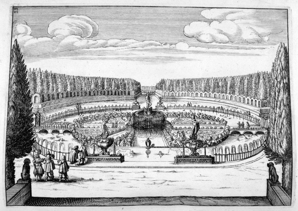 Fontaine ornementale et design de jardin, 1664 - Georg Andreas Bockler
