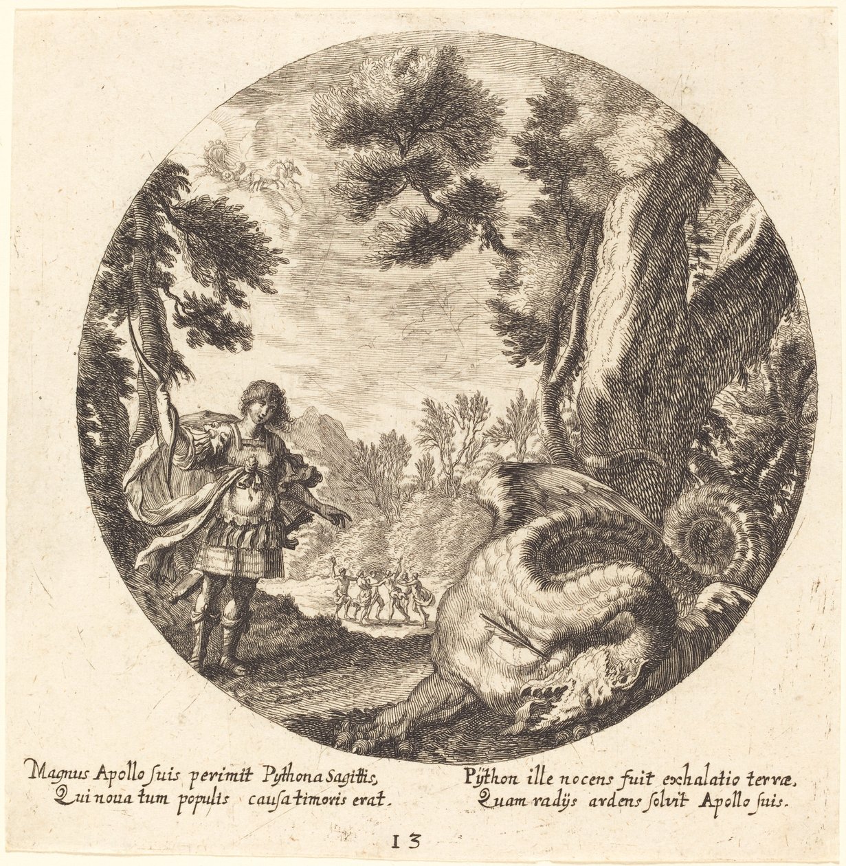 Apollon tuant le Python - Georg Andreas Wolfgang the Elder