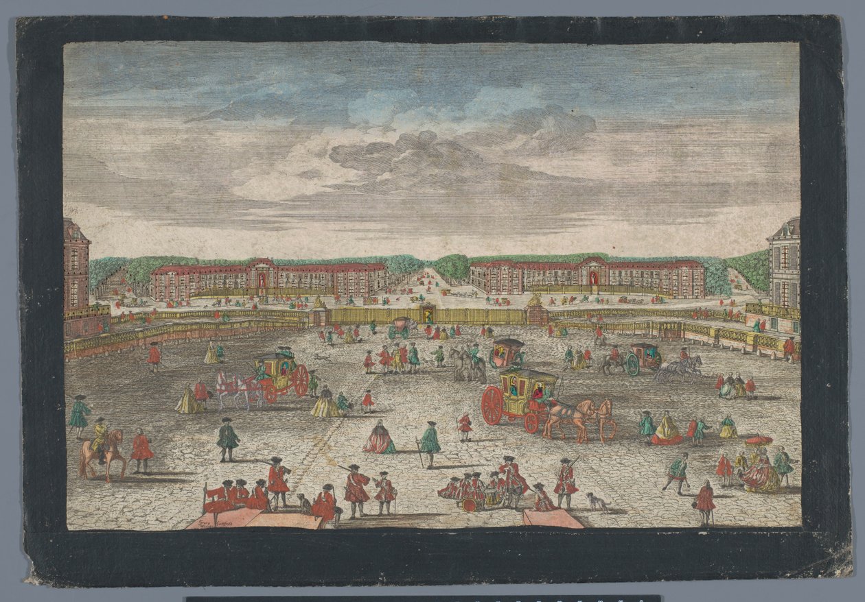 Vue des écuries du Palais de Versailles - Georg Balthasar Probst (possibly)