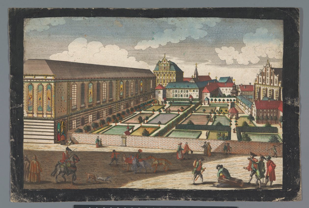 Vue du Palais Royal et du monastère des capucins à Wroclaw - Georg Balthasar Probst (possibly)