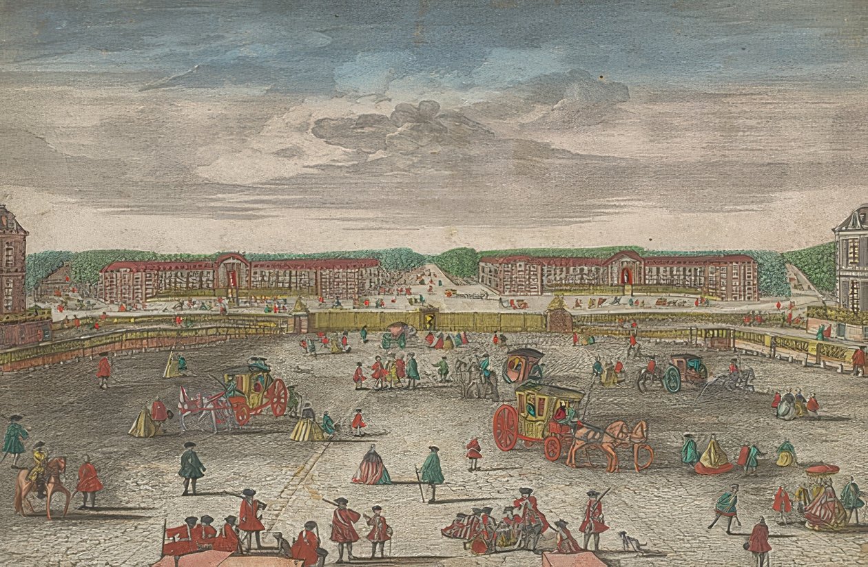 Vue sur les écuries du château de Versailles - Georg Balthasar Probst