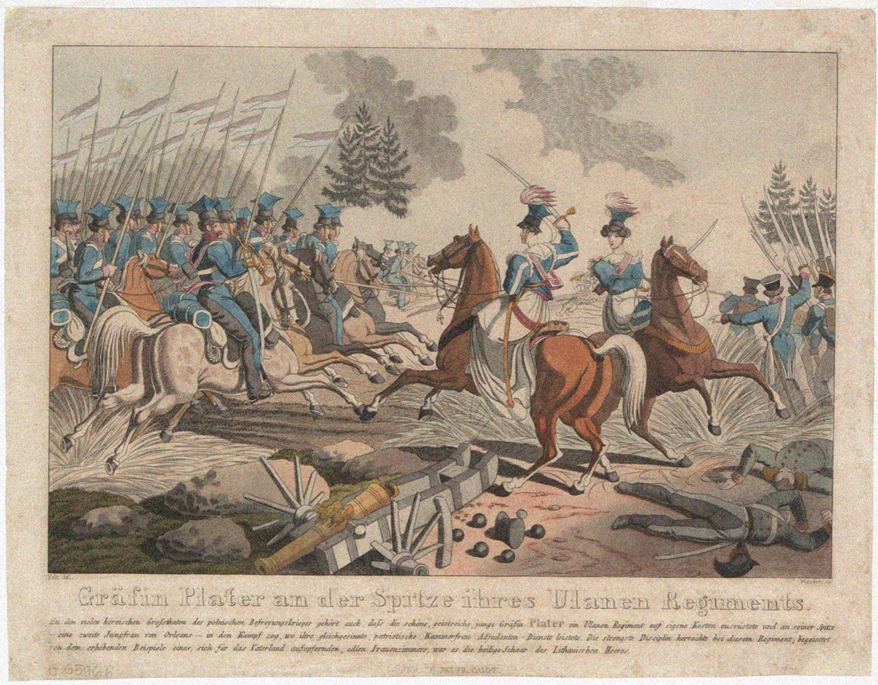 Emilia Plater dans le soulèvement de novembre 1831 - Georg Benedikt Wunder