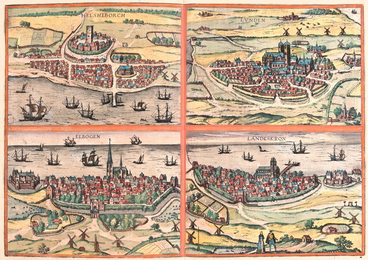 Suède, dans "Civitates Orbis Terrarum" de Georg Braun, Cologne 1617 - Georg Braun