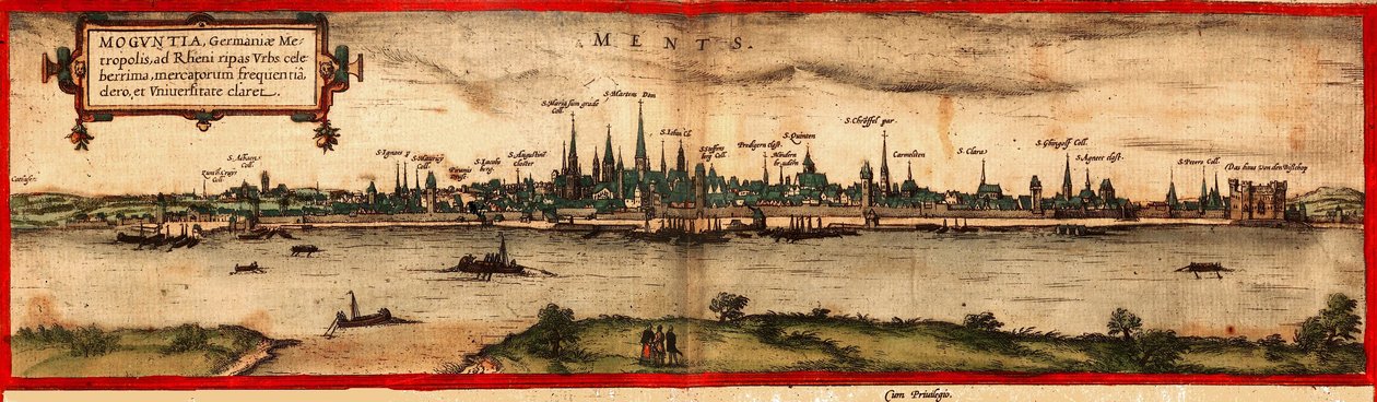 Vue de Mayence, 1572 - Georg Braun und Franz Hogenberg