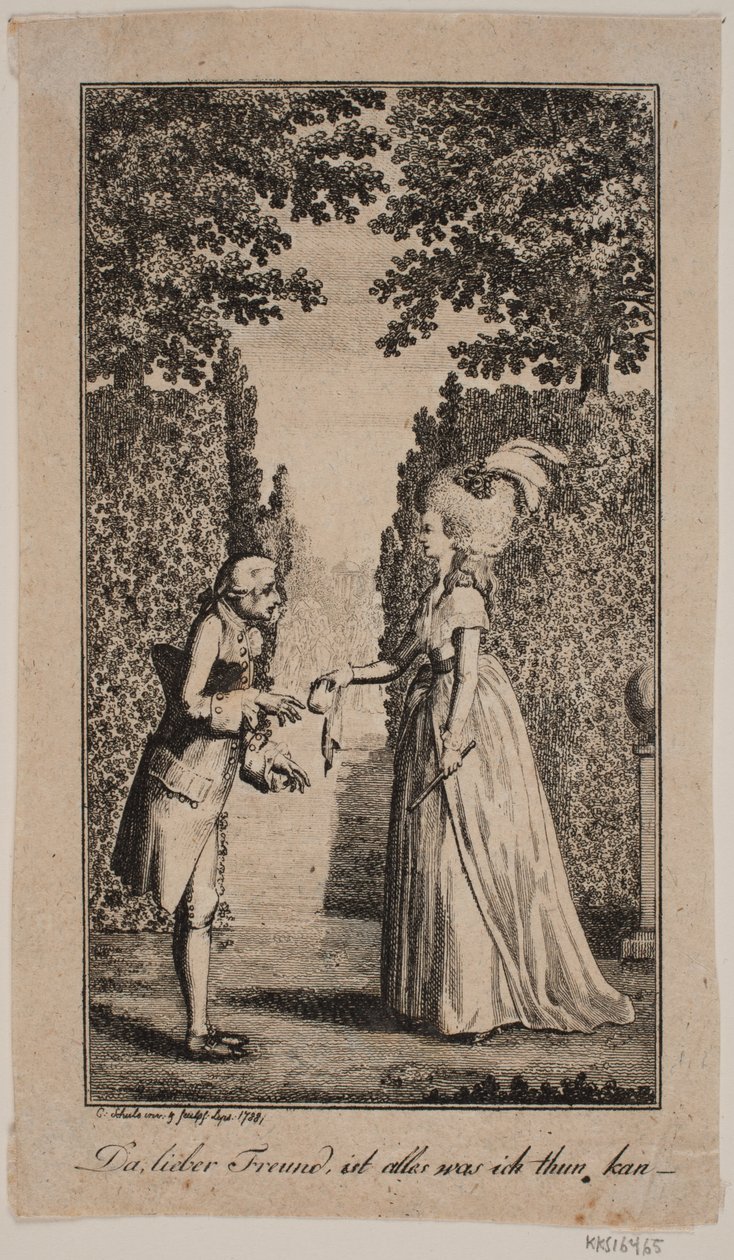 Illustration avec dame et monsieur dans un parc - Georg Christian Schule