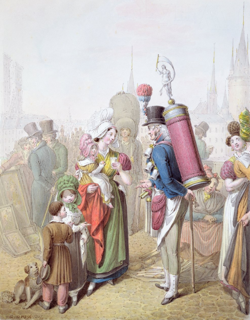 Le Pont Notre-Dame, vers 1810 - Georg Emanuel Opitz