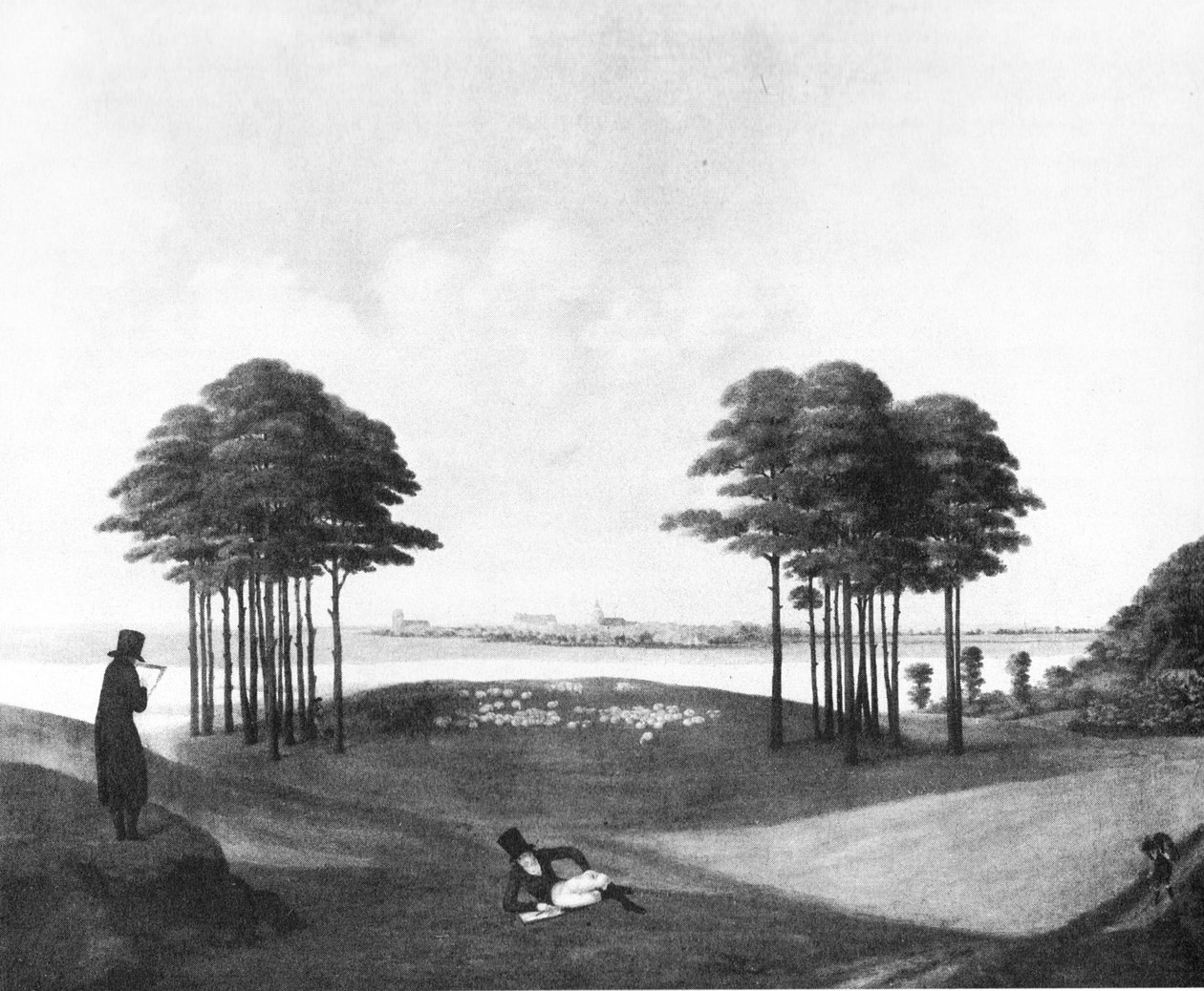 Vue de la ville de Güstrow - Georg Friedrich Kersting