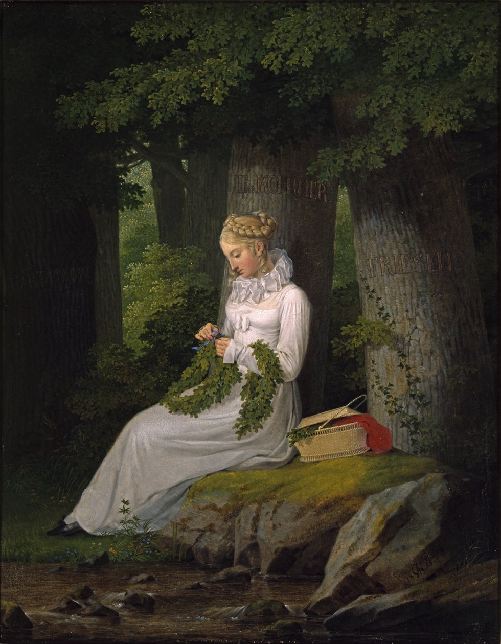 La faiseuse de couronnes - Georg Friedrich Kersting