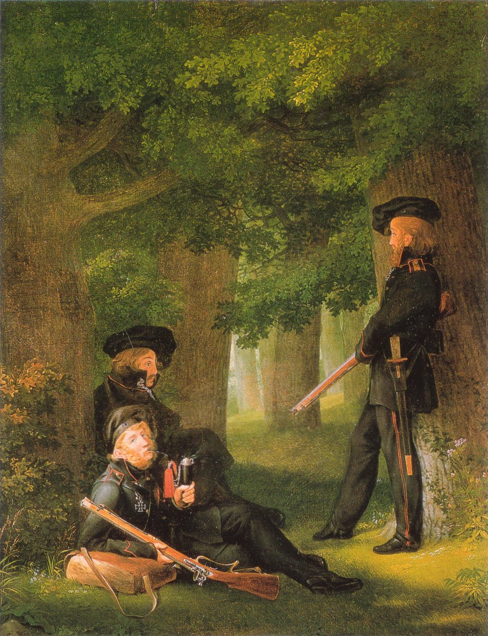 French : Theodor Körner, Friedrich Friesen et Heinrich Hartmann à l