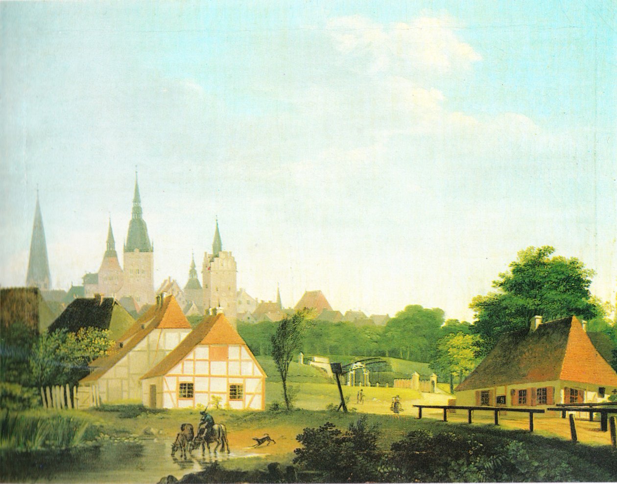 Vue de Rostock depuis l