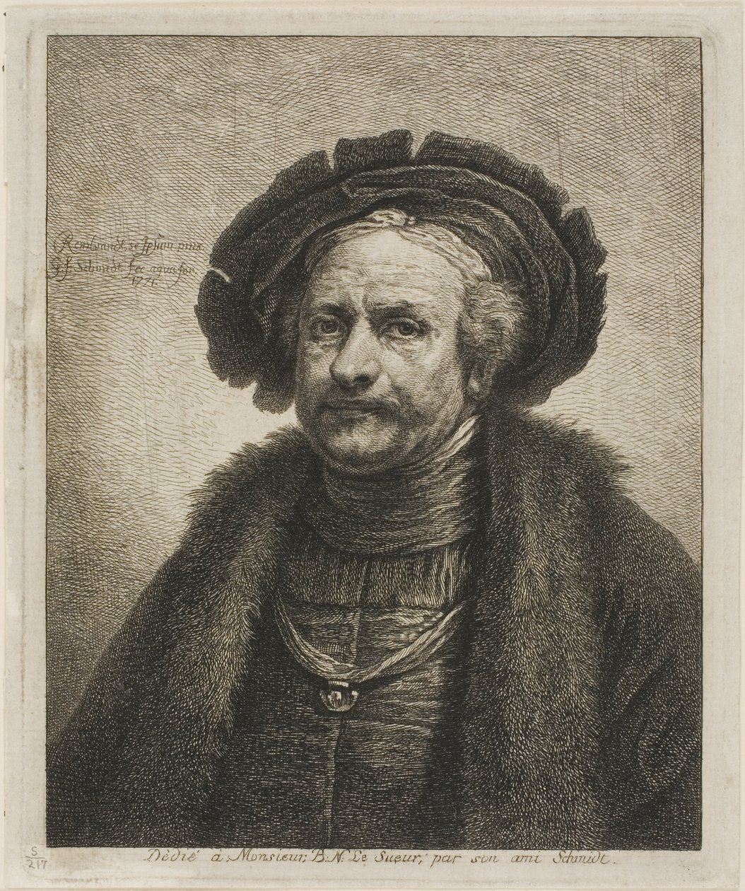 Portrait de Rembrandt - Georg Friedrich Schmidt