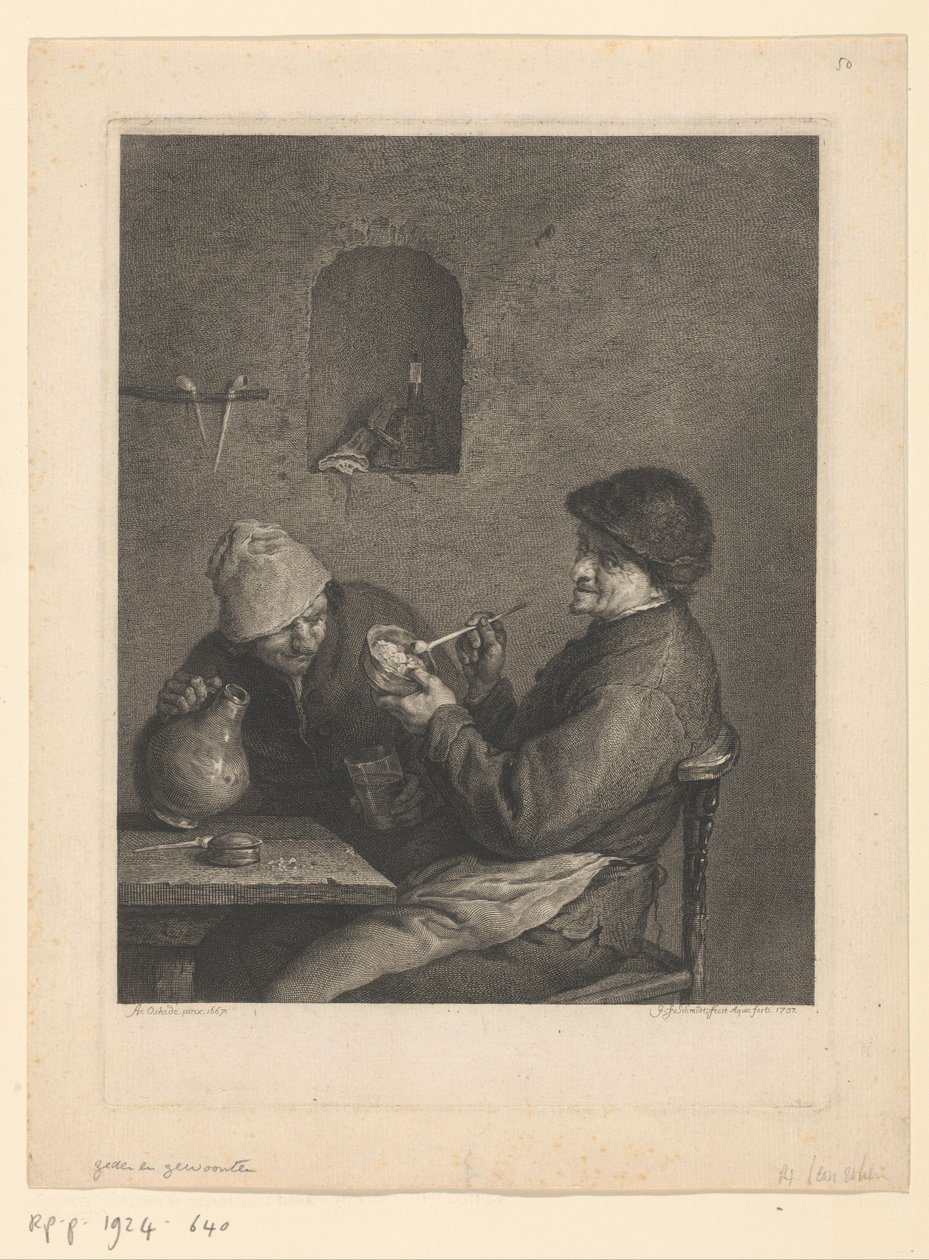 Fumeur et buveur - Georg Friedrich Schmidt