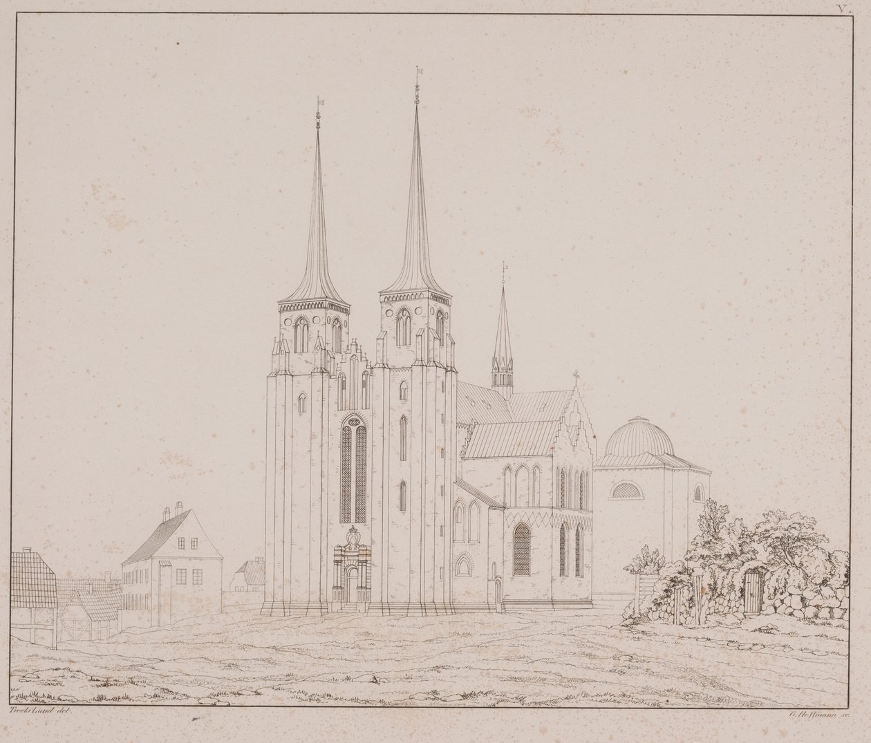 Danois : Cathédrale de Roskilde vue du sud-ouest - Georg Hoffmann