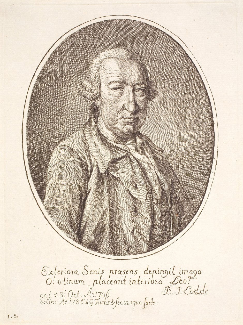 Portrait de Barthold Johan Lodde, traducteur - Georg Mathias Fuchs