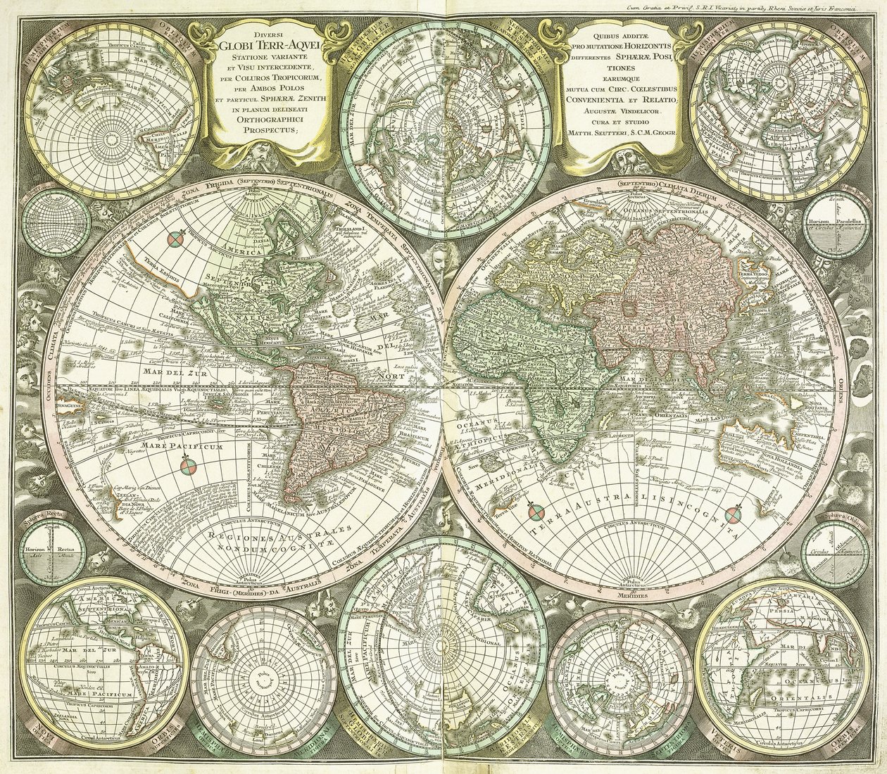 Carte du monde, 1744 - Georg Matthäus Seutter