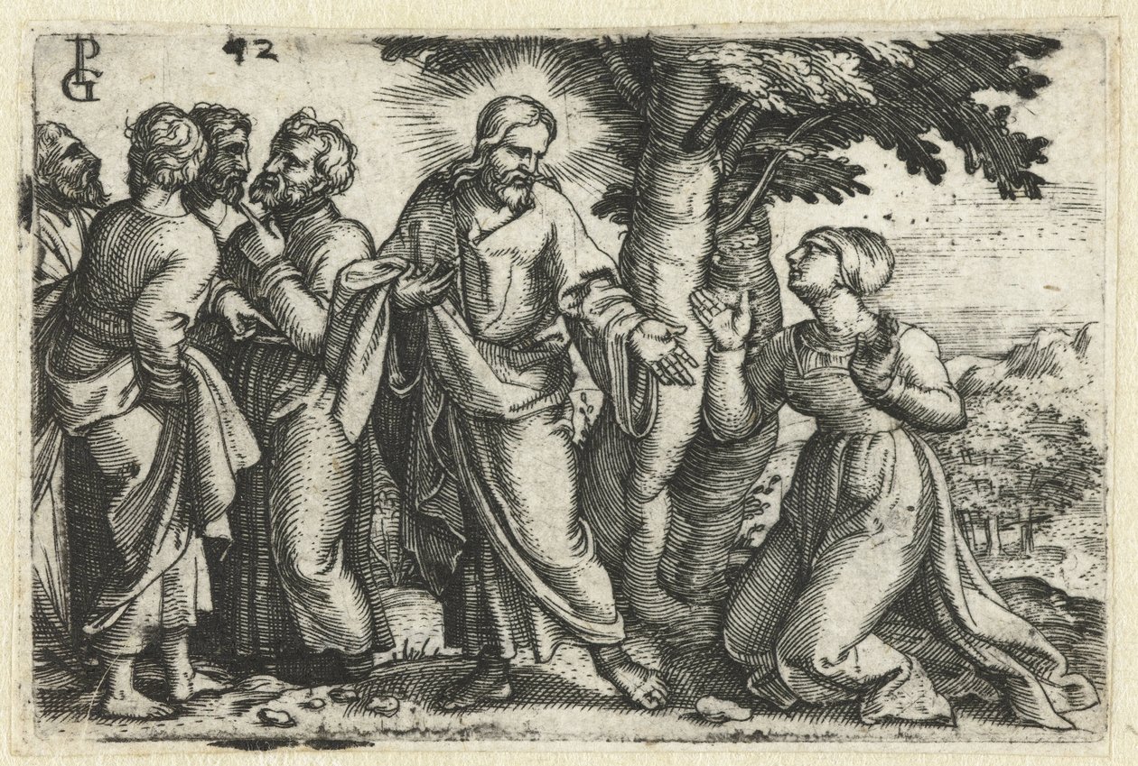 Christ guérit la femme hémorroïsse - Georg Pencz