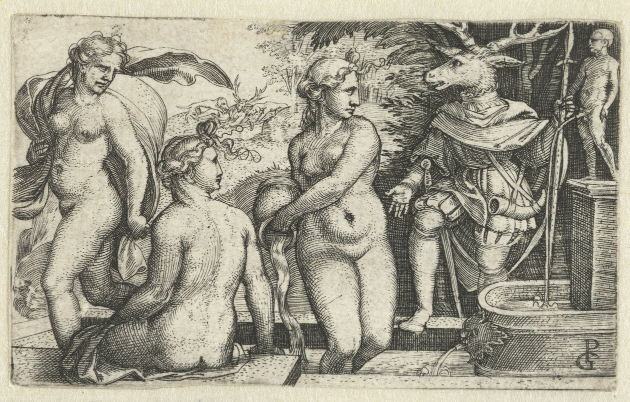 Diane transforme Actéon en cerf - Georg Pencz