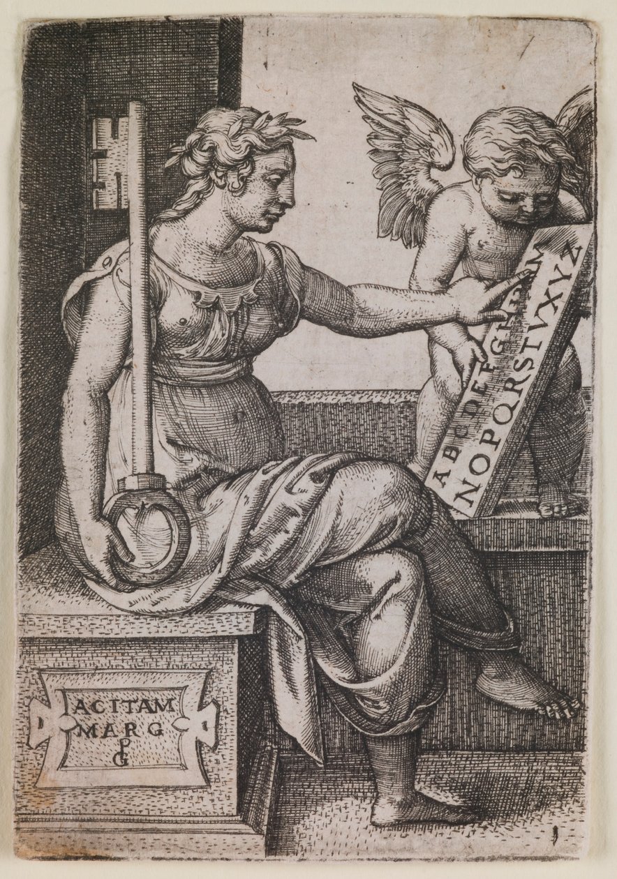 Grammatica, de la série « Les Arts Libéraux » - Georg Pencz