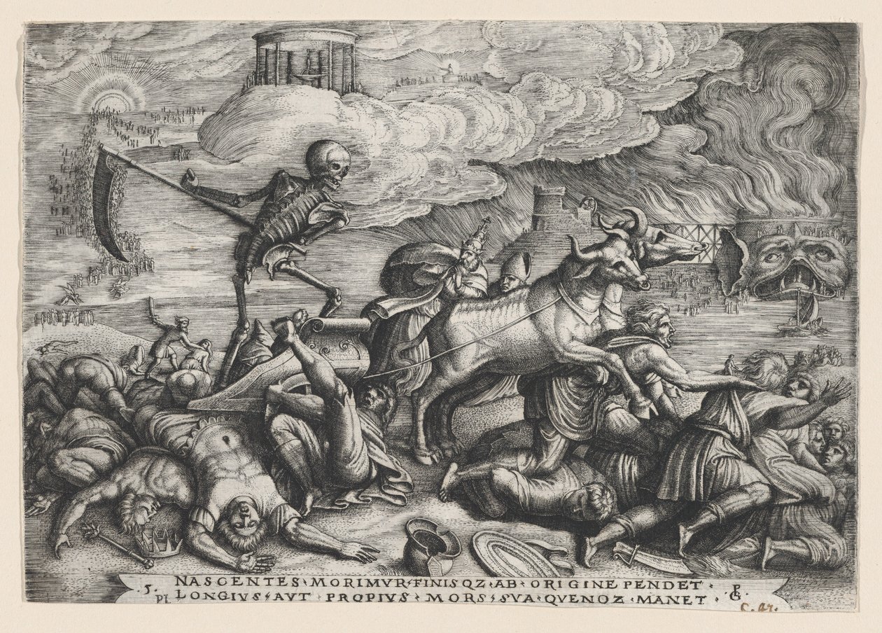 Le Triomphe de la Mort sur le Temps, du Triomphe de Pétrarque - Georg Pencz