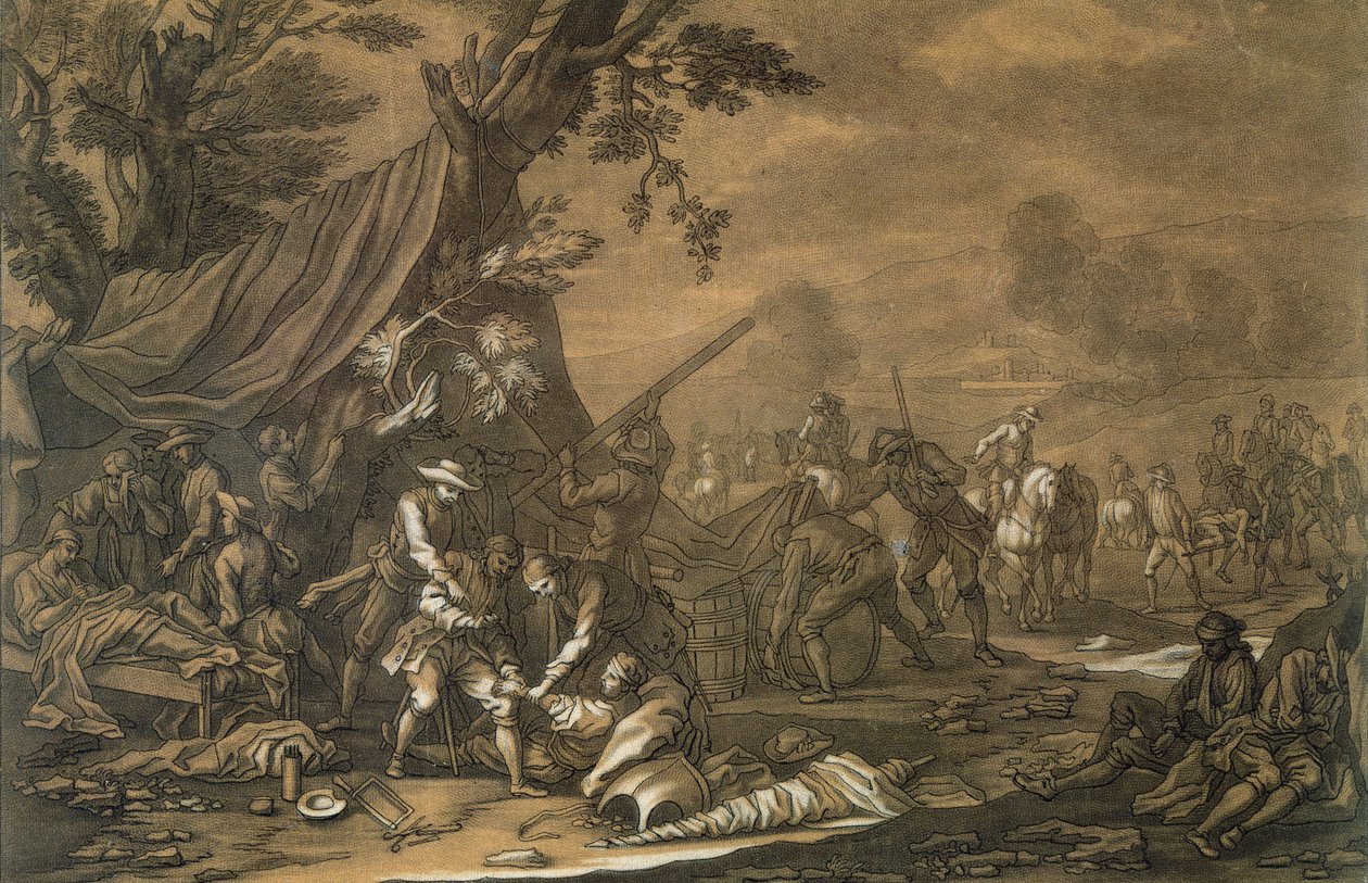 Chirurgien militaire du champ de bataille pendant la guerre de Succession d