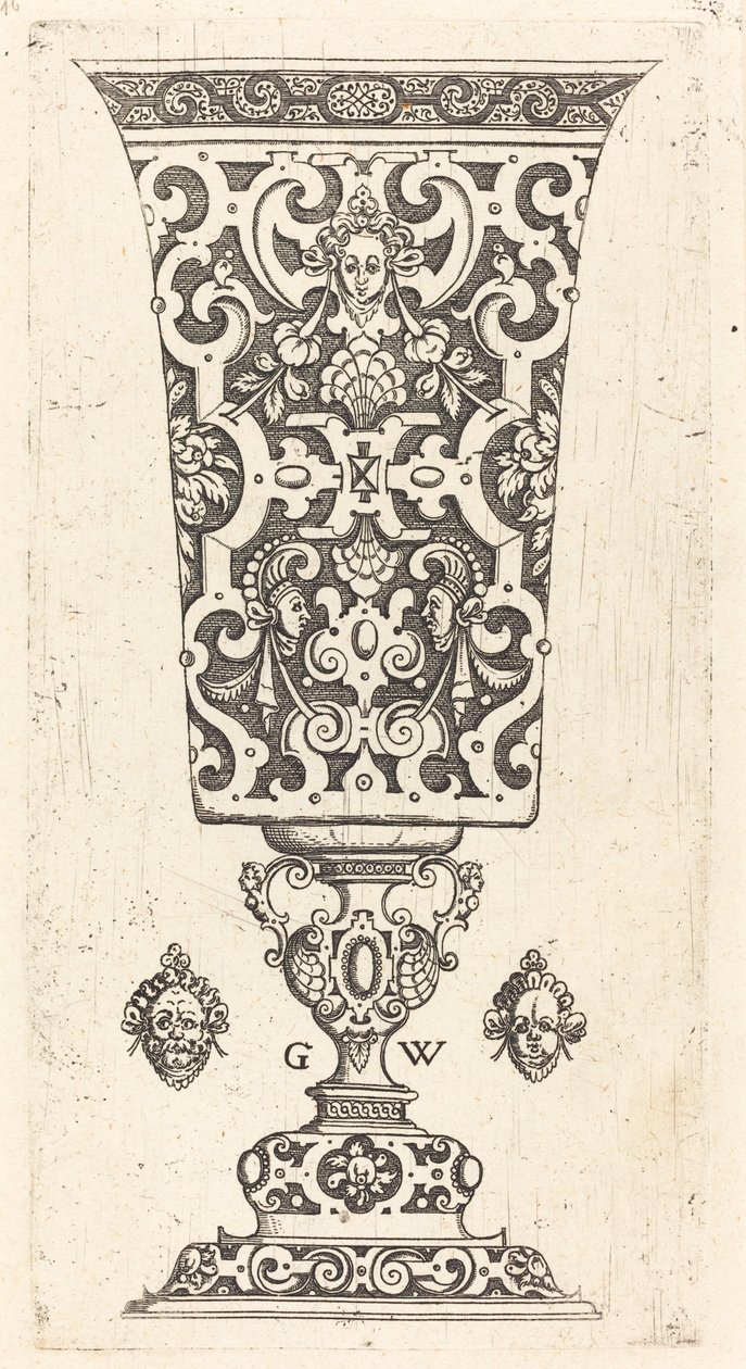 Gobelet décoré avec masque - Georg Wechter I