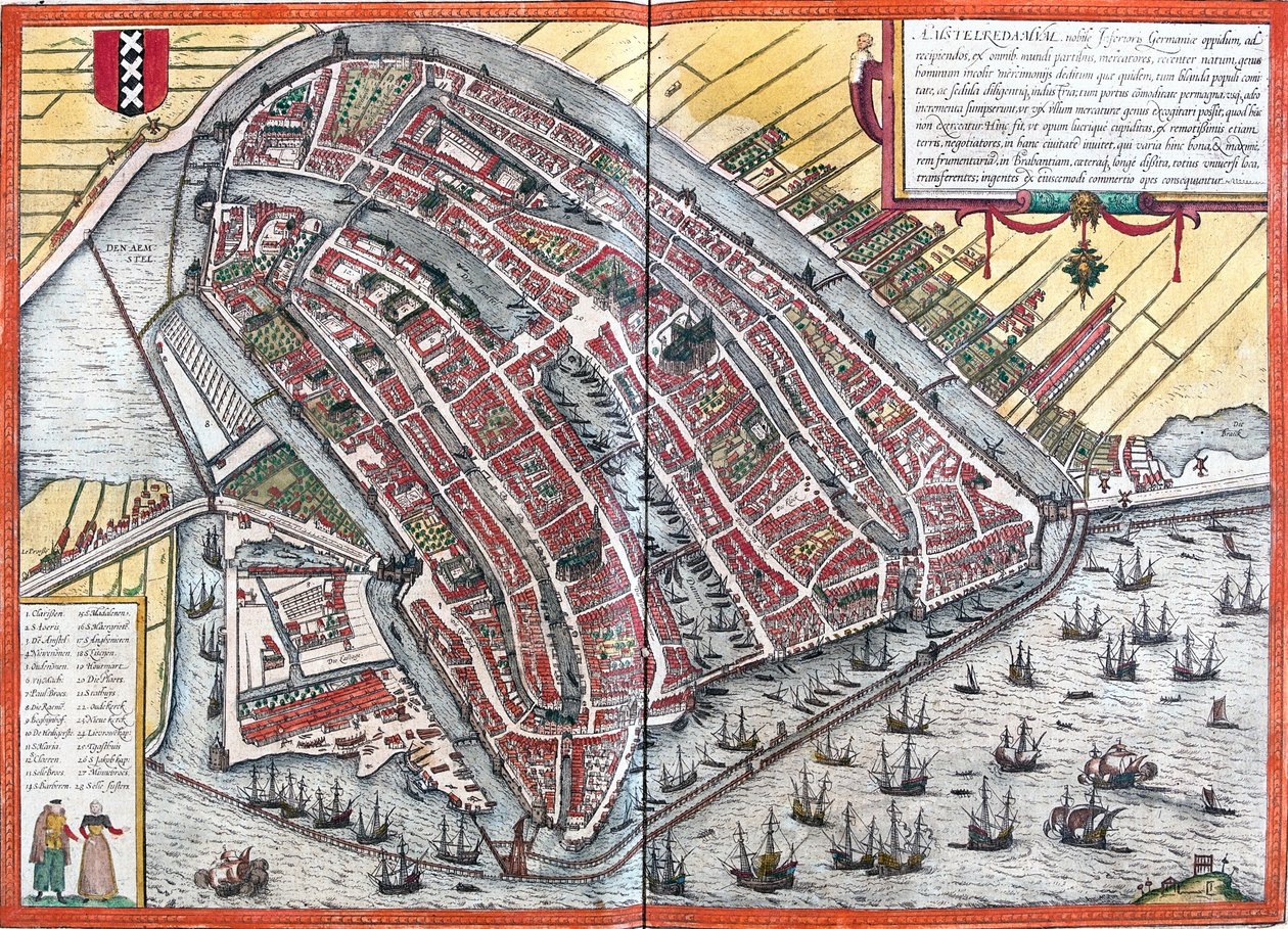 Amsterdam, Pays-Bas - Georg and Hogenberg Franz (1535 90) Braun