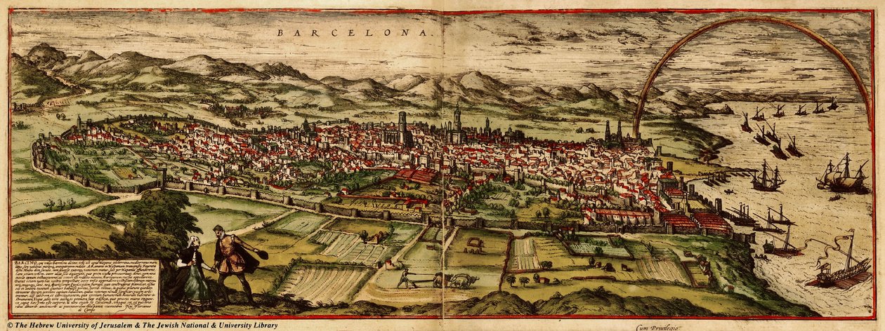 Ville de Catalon - Georg and Hogenberg Franz (1535 90) Braun