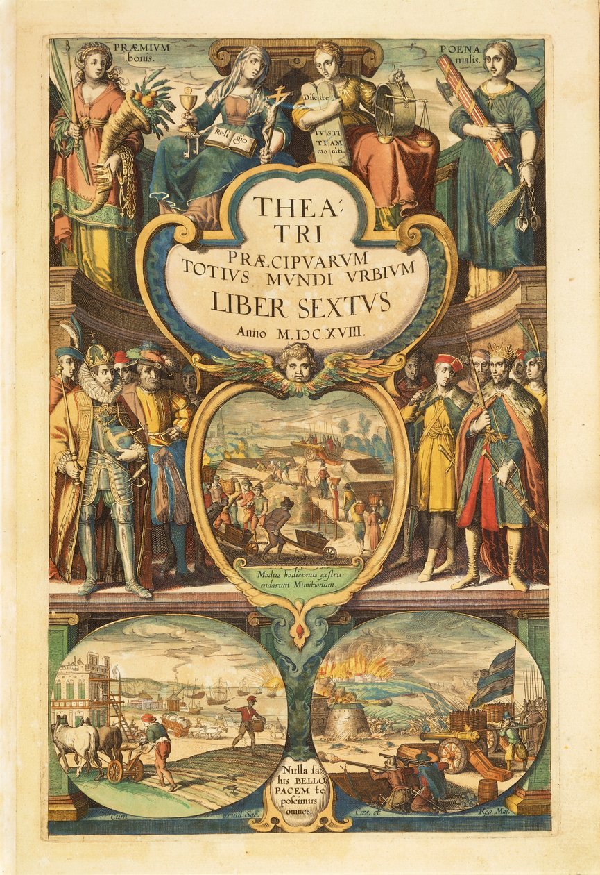 Frontispice du volume VI, du Civitates Orbis Terrarum par Georg Braun - Georg Braun and Hogenberg Franz