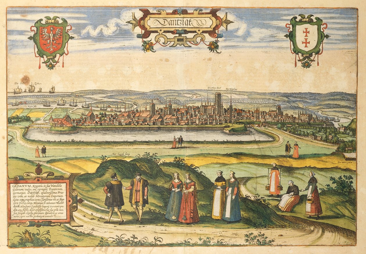 Gdansk du Civitates Orbis Terrarum par Georg Braun - Georg Braun and Hogenberg Franz