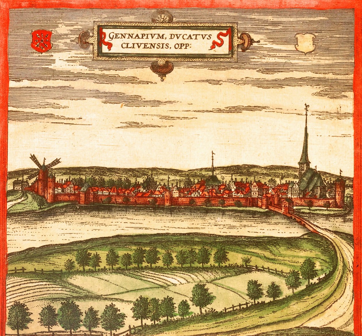 Gennep, Pays-Bas - Georg and Hogenberg Franz (1535 90) Braun
