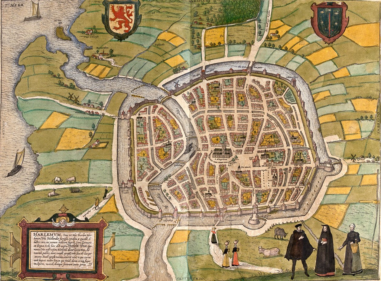 Haarlem, Pays-Bas - Georg and Hogenberg Franz (1535-90) Braun