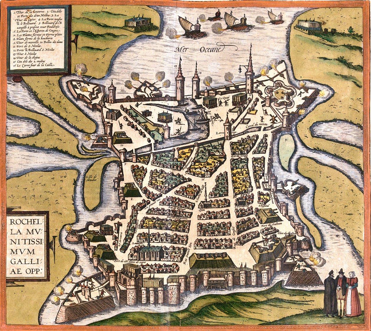 La Rochelle, France - Georg and Hogenberg Franz (1535 90) Braun