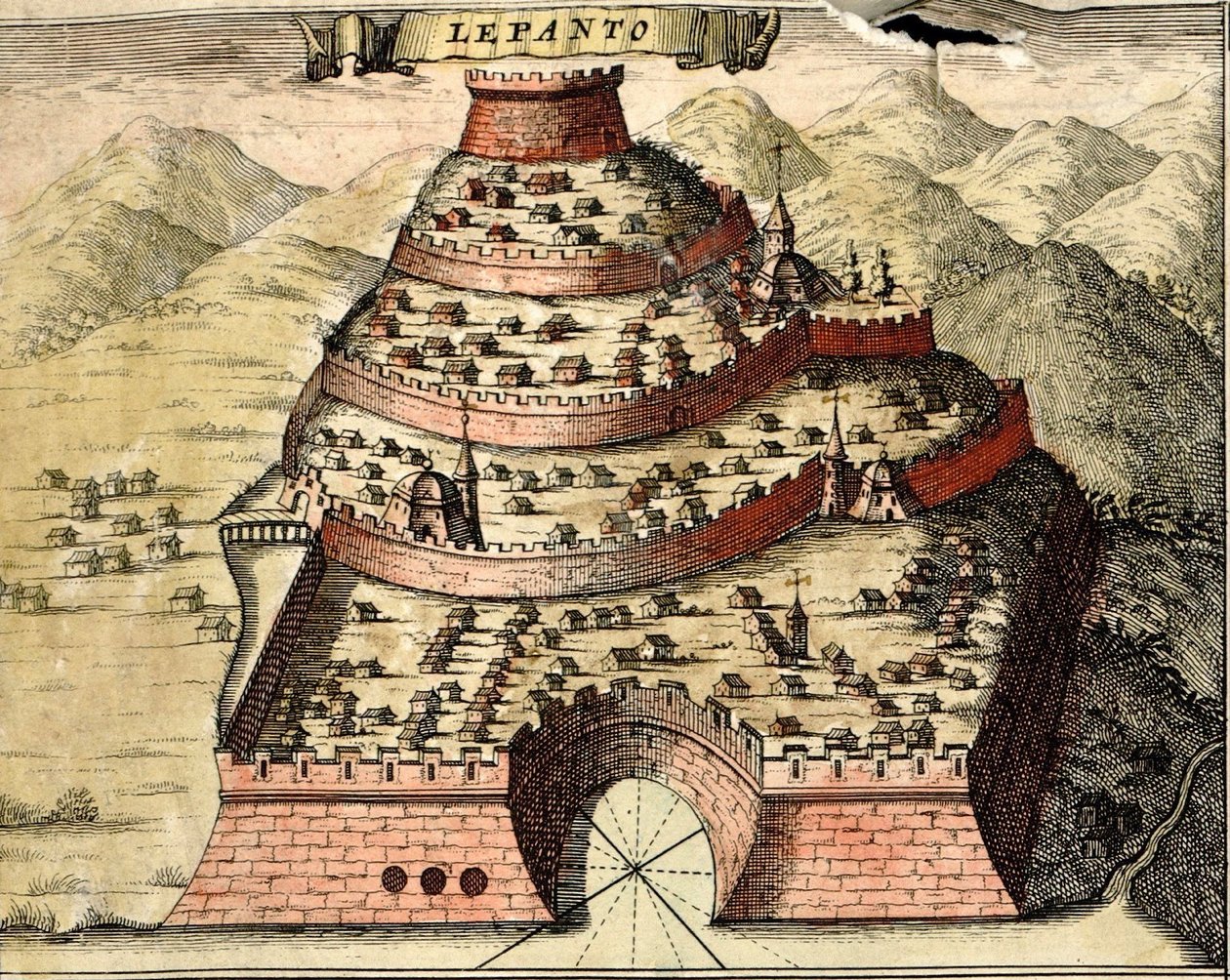 Lépante, Grèce - Georg and Hogenberg Franz (1535 90) Braun