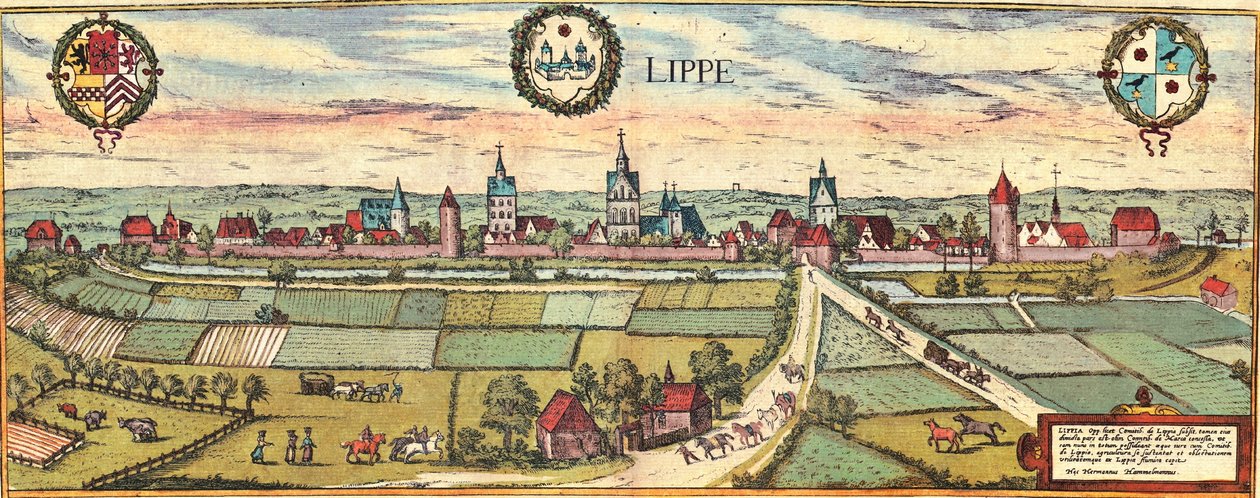 Lippe, Allemagne - Georg and Hogenberg Franz (1535 90) Braun