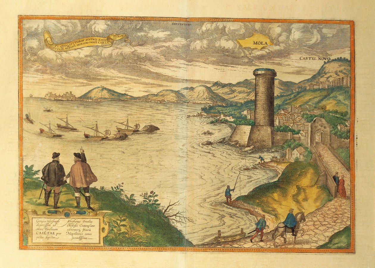 Carte de Mola di Bari, région des Pouilles du Civitates Orbis Terrarum par Georg Braun - Georg Braun and Hogenberg Franz