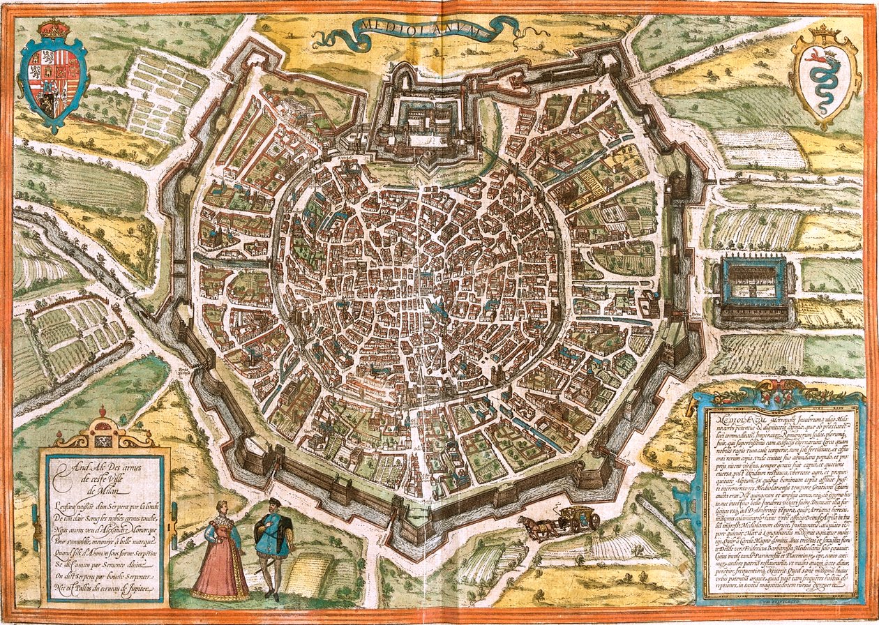 Milan, Italie - Georg and Hogenberg Franz (1535-90) Braun