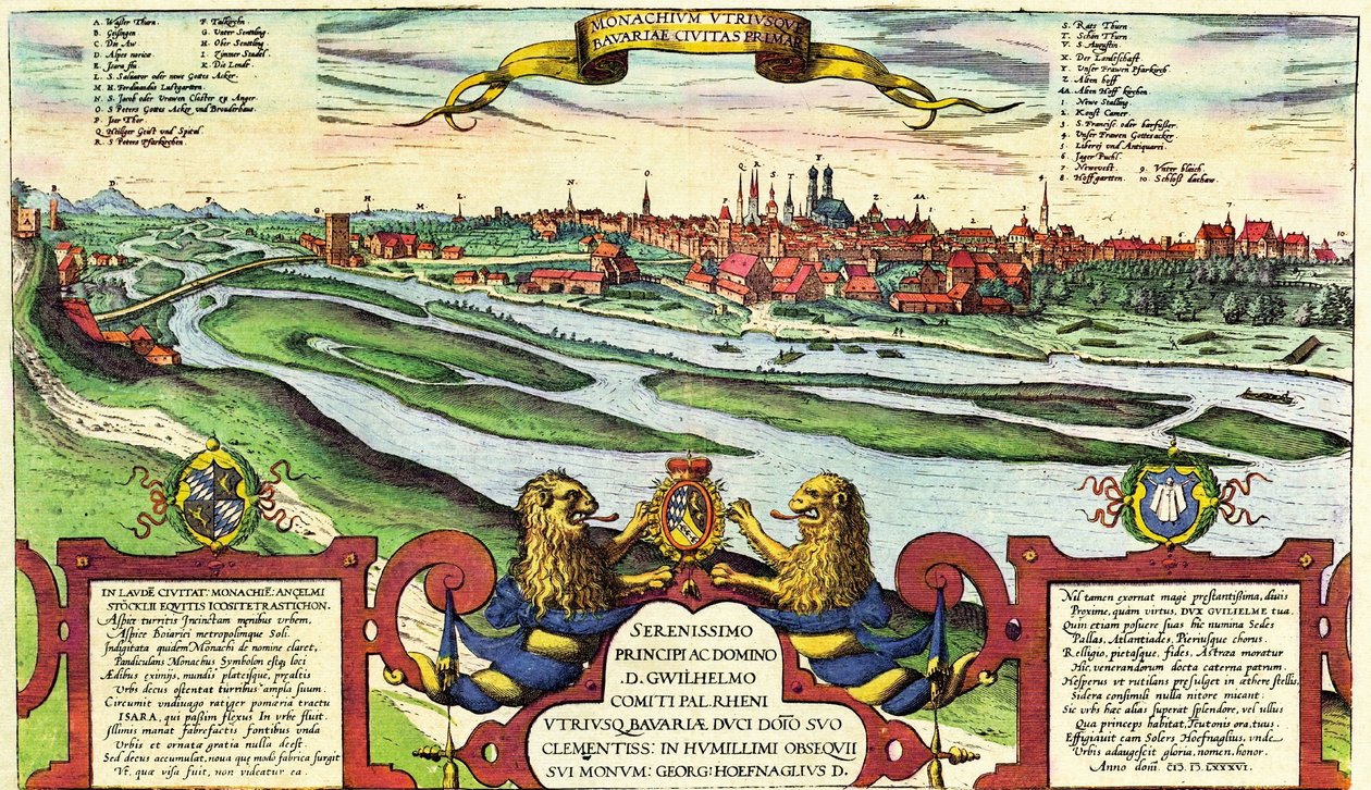 Munich, Munchen, Allemagne - Georg and Hogenberg Franz (1535-90) Braun