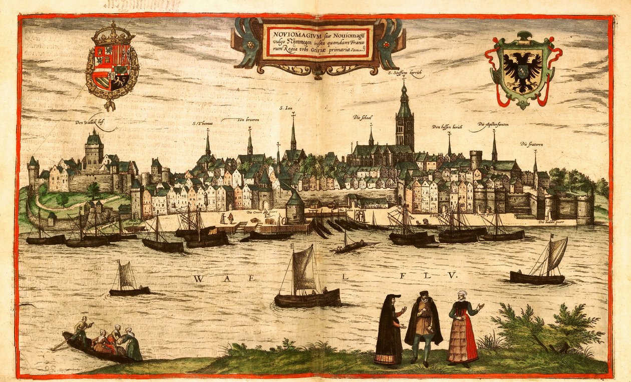Nijmegen, Pays-Bas - Georg and Hogenberg Franz (1535-90) Braun
