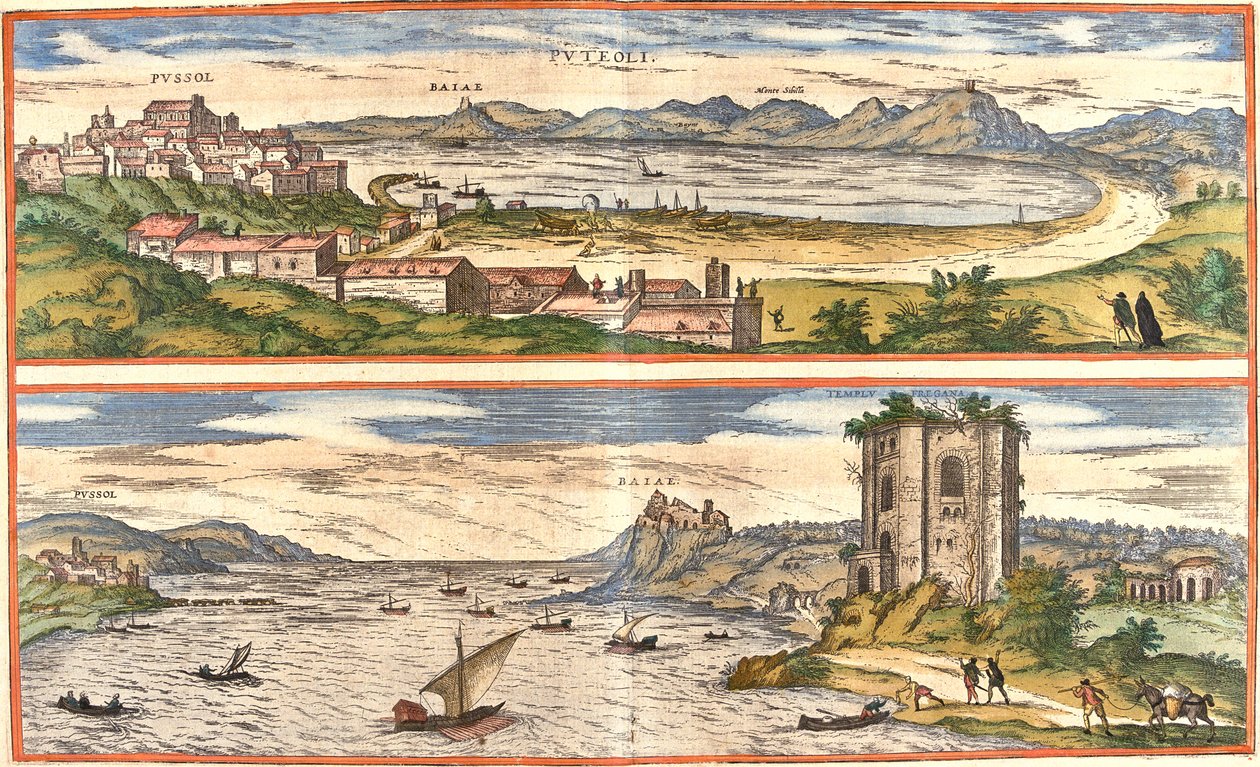 Pozzuoli, Baiae, Italie - Georg and Hogenberg Franz (1535 90) Braun